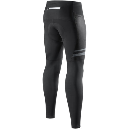 Men’s Cycling Pants with Padding – Warm Fleece Road Bike Tights