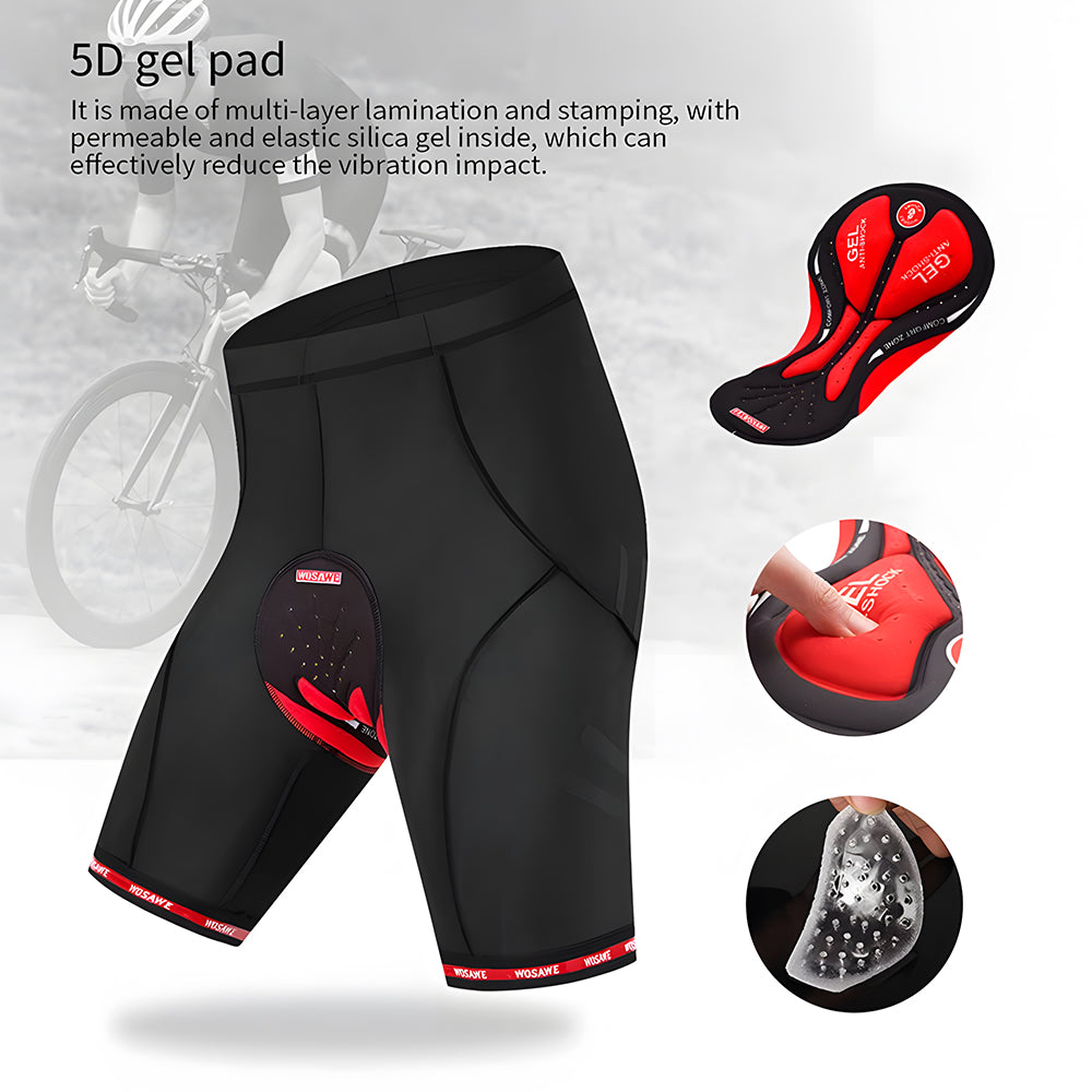 Men’s Cycling Shorts – 5D Gel, Quick-Dry, High Elasticity MTB Half Pants