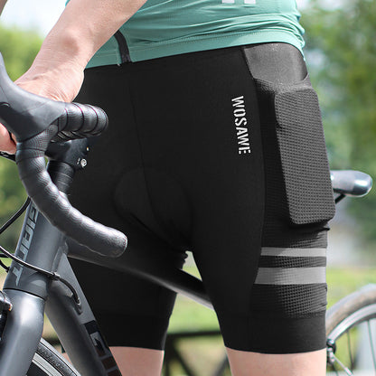 Men’s Cycling Tights – Stretch Fit, Silicone Cushion, Reflective & Anti-Slip for Road Riding