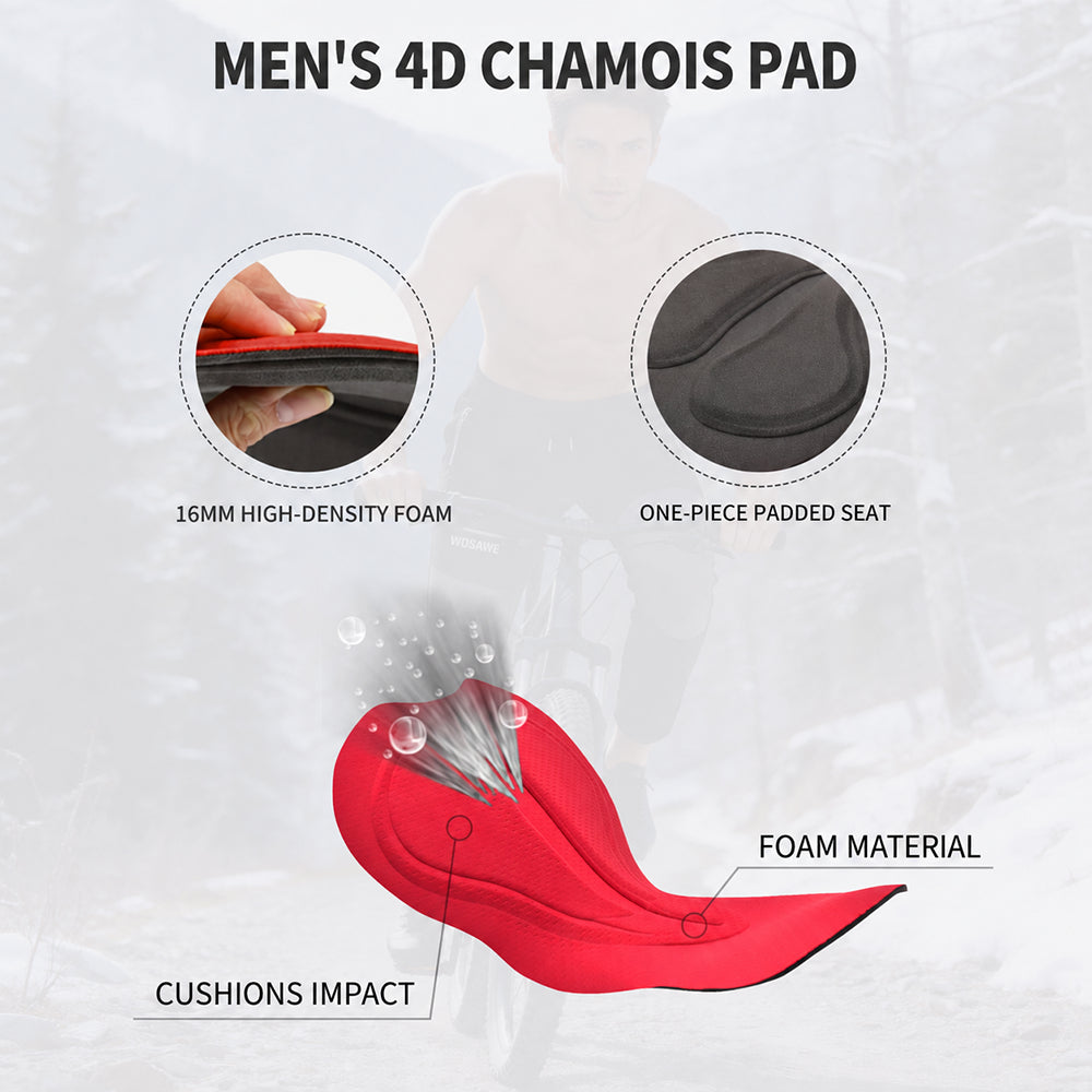 Men's Cycling Trousers Fleece Lined Windproof Bike Pants