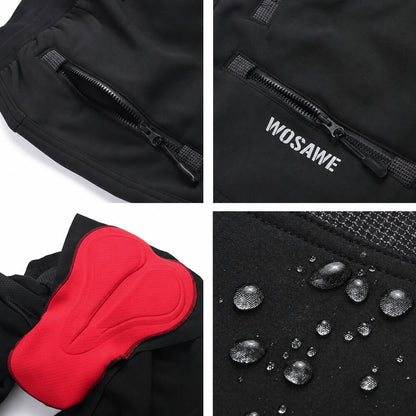 Men's Cycling Trousers Fleece Lined Windproof Bike Pants