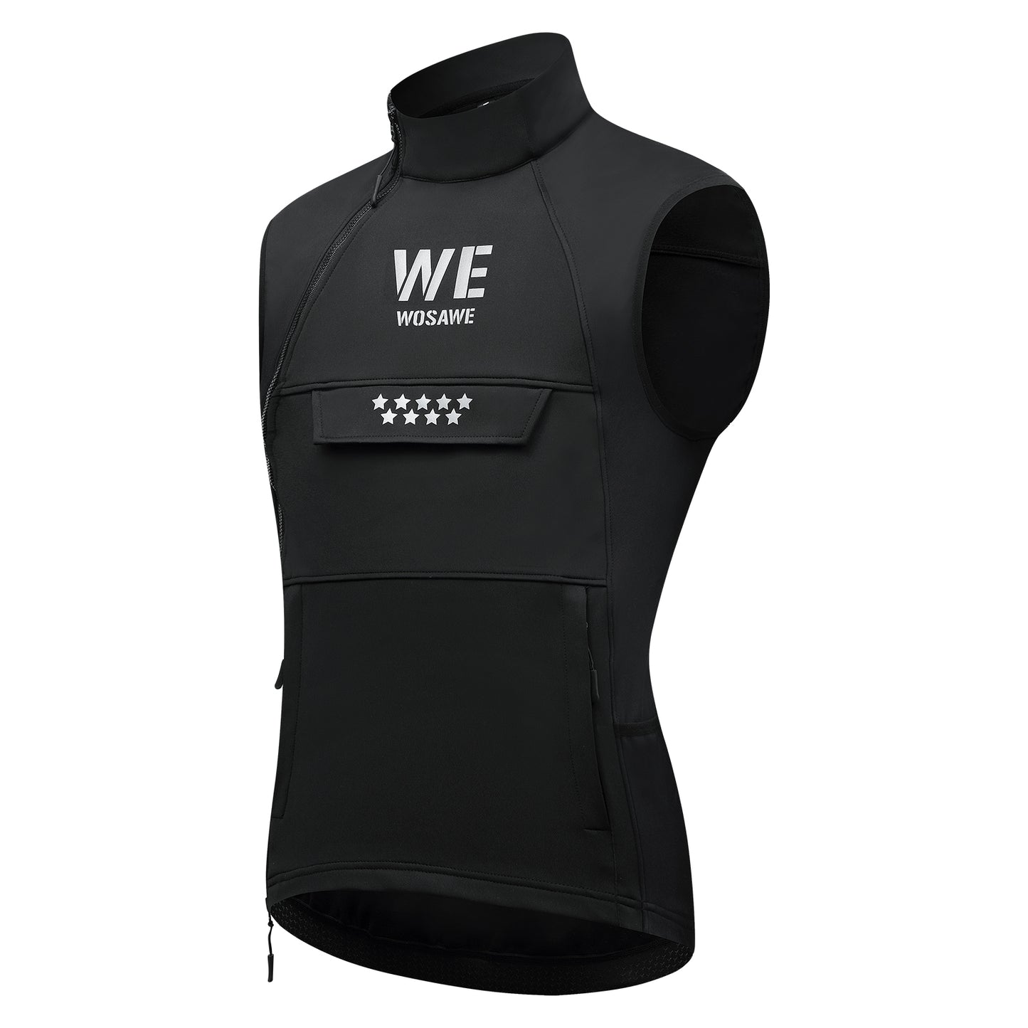 Men’s Cycling Vest – Fleece Lined, Windproof & Waterproof Winter Sleeveless Jacket