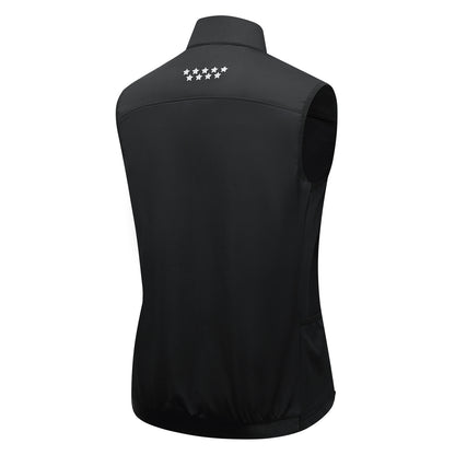 Men’s Cycling Vest – Fleece Lined, Windproof & Waterproof Winter Sleeveless Jacket