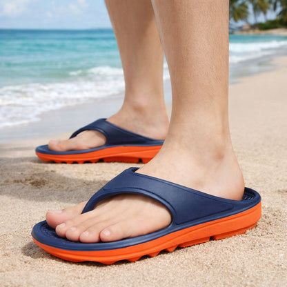 Men’s Orthopedic Flip Flops – Thick Sole Walking Support Sandals