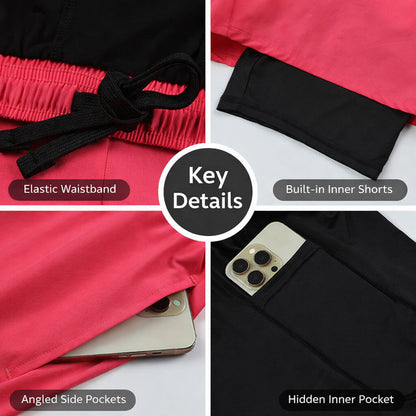 Men’s Gym Shorts Compression Liner Phone Pocket