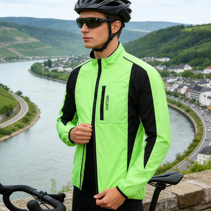 Lightweight Cycling Jacket – Windproof & Water-Repellent Reflective Windbreaker