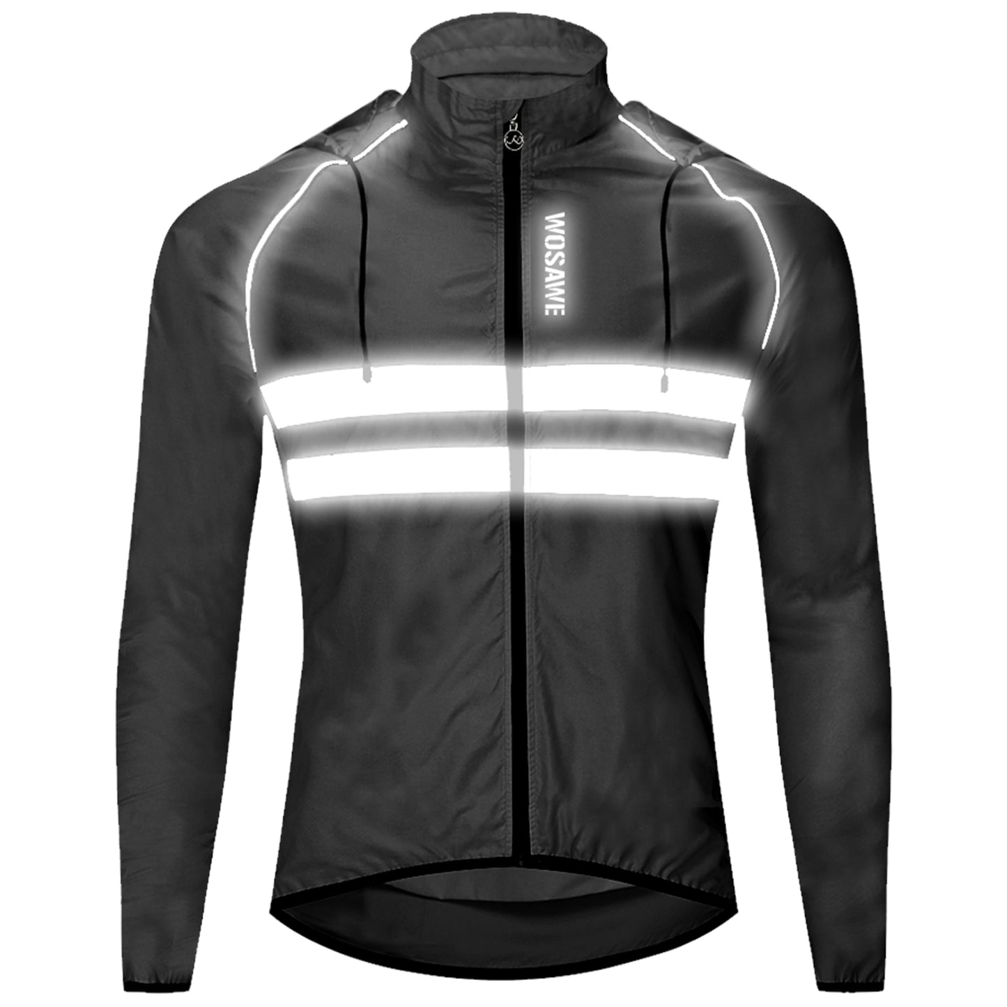 Men’s Lightweight Hooded Cycling Jacket – Breathable & Windproof