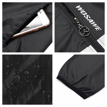 Men’s Lightweight Hooded Cycling Jacket – Breathable & Windproof