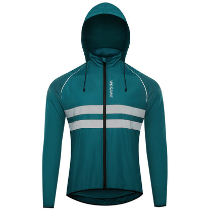 Men’s Lightweight Hooded Cycling Jacket – Breathable & Windproof