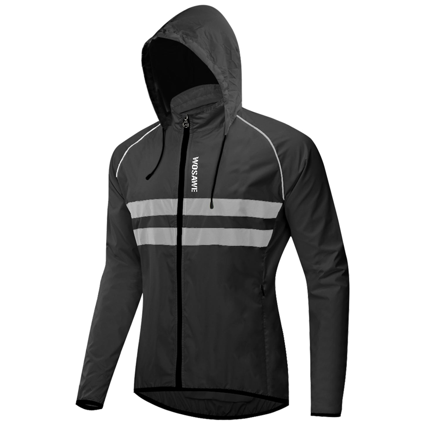 Men’s Lightweight Hooded Cycling Jacket – Breathable & Windproof