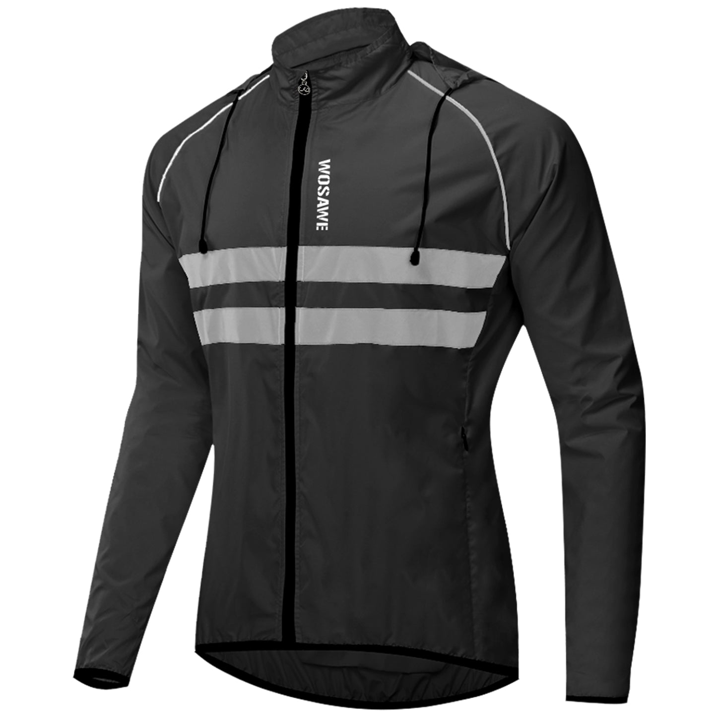 Men’s Lightweight Hooded Cycling Jacket – Breathable & Windproof