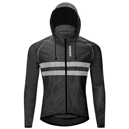 Men’s Lightweight Hooded Cycling Jacket – Breathable & Windproof
