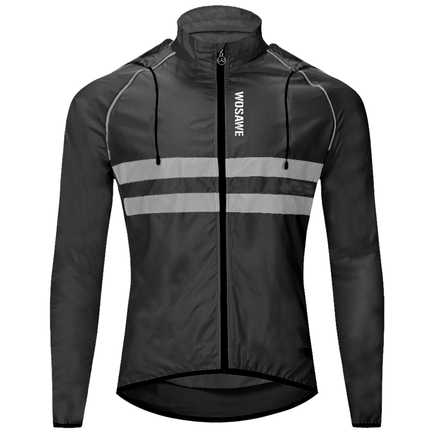 Men’s Lightweight Hooded Cycling Jacket – Breathable & Windproof