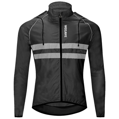 Men’s Lightweight Hooded Cycling Jacket – Breathable & Windproof