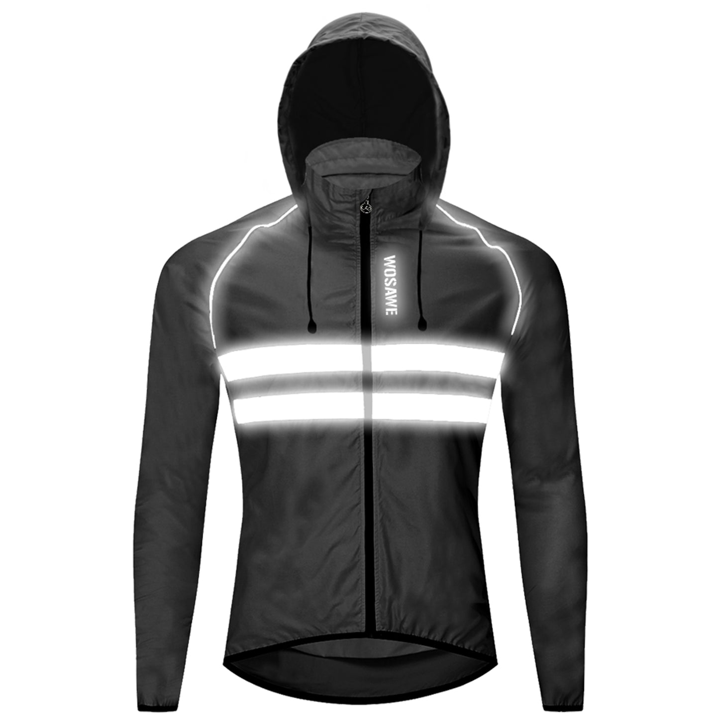 Men’s Lightweight Hooded Cycling Jacket – Breathable & Windproof