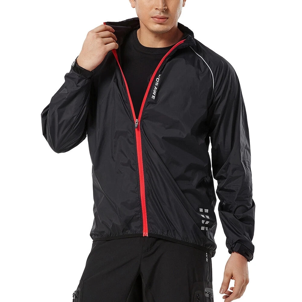 Men's Lightweight Windproof Cycling Jacket – Reflective Ultra-Light Bike Windbreaker