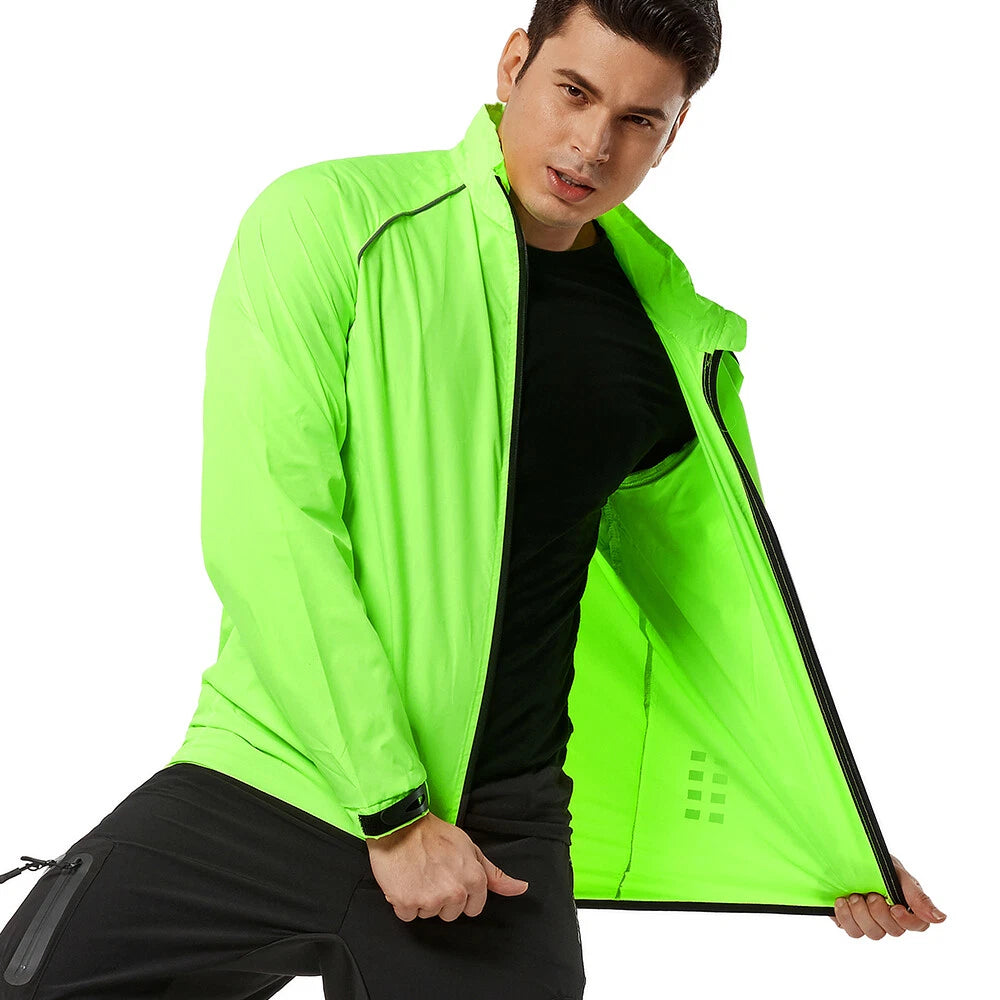 Men's Lightweight Windproof Cycling Jacket – Reflective Ultra-Light Bike Windbreaker