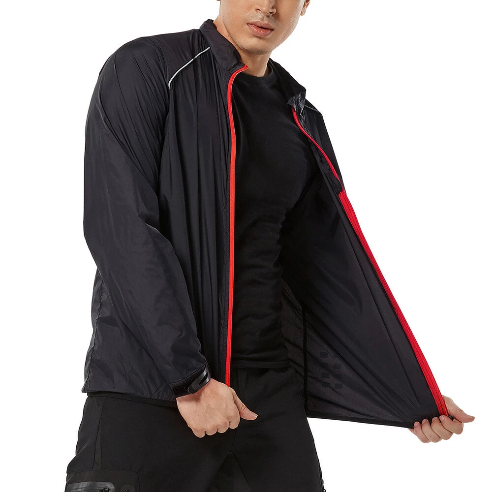 Men's Lightweight Windproof Cycling Jacket – Reflective Ultra-Light Bike Windbreaker