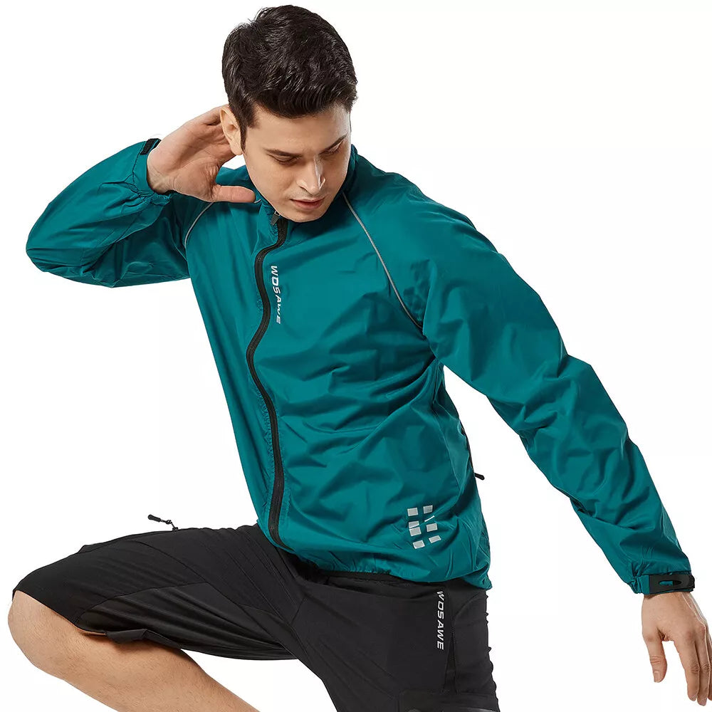 Men's Lightweight Windproof Cycling Jacket – Reflective Ultra-Light Bike Windbreaker