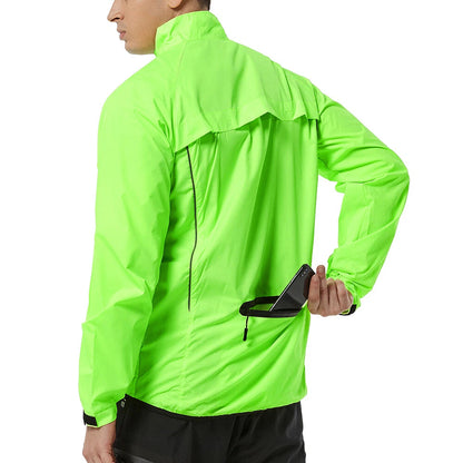 Men's Lightweight Windproof Cycling Jacket – Reflective Ultra-Light Bike Windbreaker