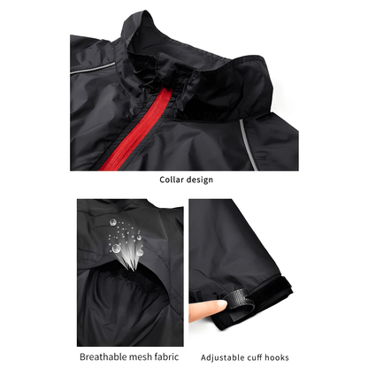 Men's Lightweight Windproof Cycling Jacket – Reflective Ultra-Light Bike Windbreaker