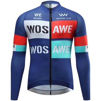 Men’s Long-Sleeve Cycling Jersey with 3 Rear Pockets – Lightweight, Breathable and Quick-Drying