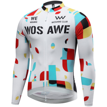 Men’s Long-Sleeve Cycling Jersey with 3 Rear Pockets – Lightweight, Breathable and Quick-Drying
