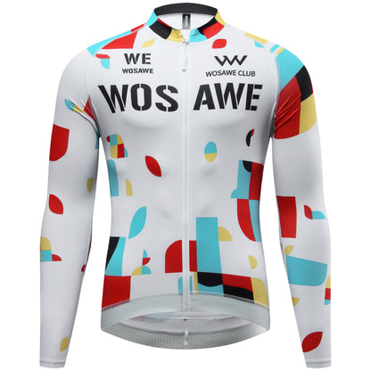 Men’s Long-Sleeve Cycling Jersey with 3 Rear Pockets – Lightweight, Breathable and Quick-Drying