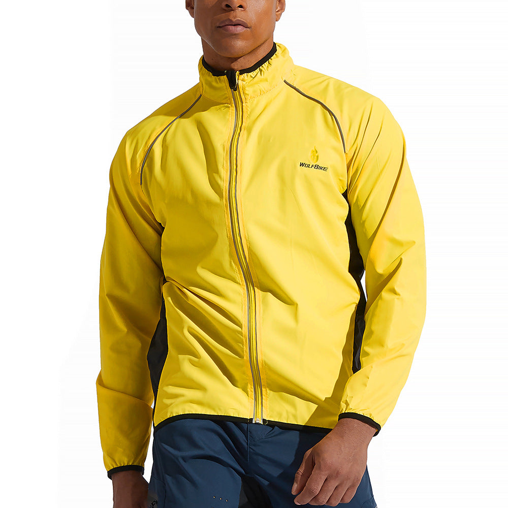 Men’s Long Sleeve Cycling Jacket – Waterproof, Windproof & Reflective MTB Bike Coat