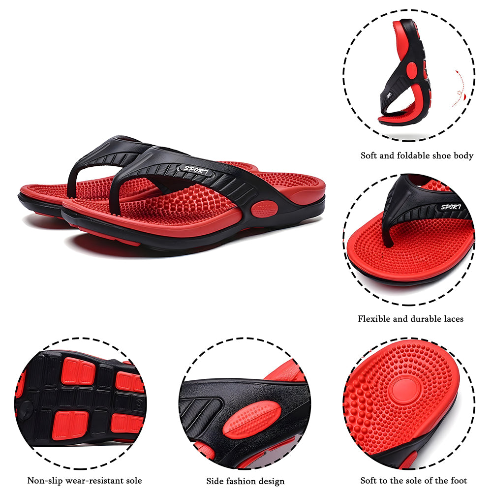 Men’s Massage Flip Flops – Orthopedic Arch Support Summer Beach