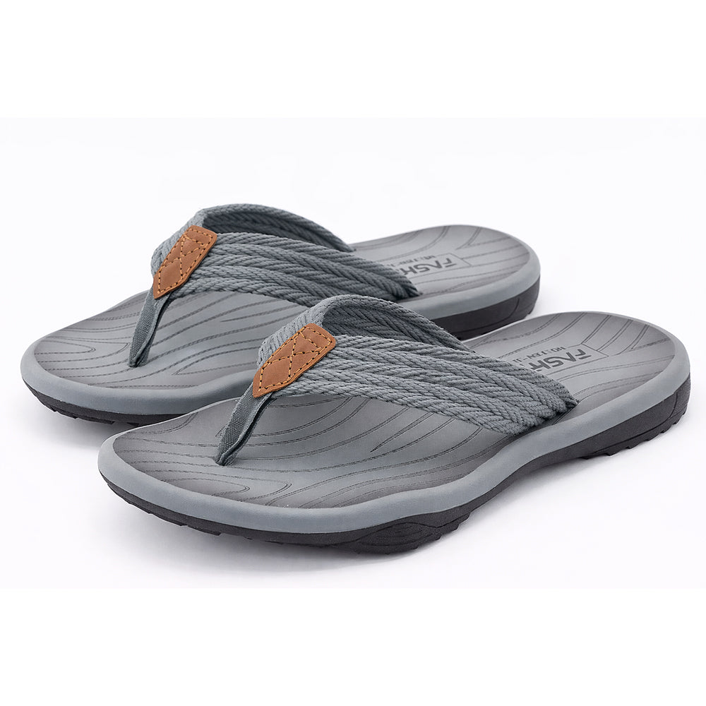Men’s Arch Support Flip Flops – Comfortable Non-Slip Beach Sandals