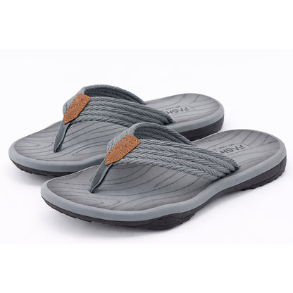 Men’s Arch Support Flip Flops – Comfortable Non-Slip Beach Sandals