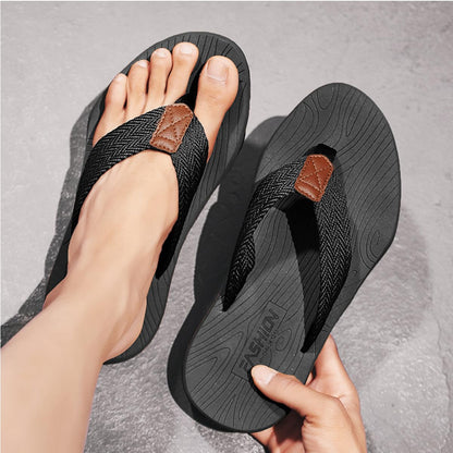 Men’s Arch Support Flip Flops – Comfortable Non-Slip Beach Sandals