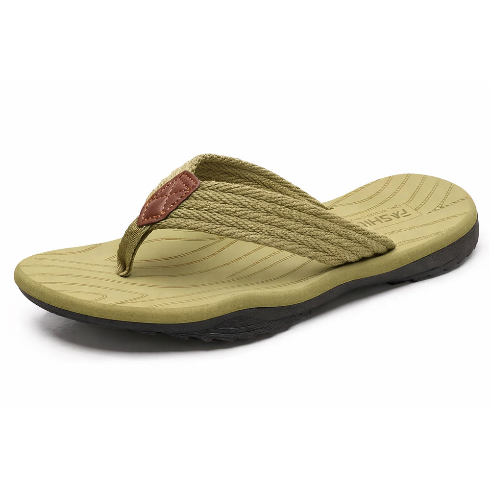 Men’s Arch Support Flip Flops – Comfortable Non-Slip Beach Sandals