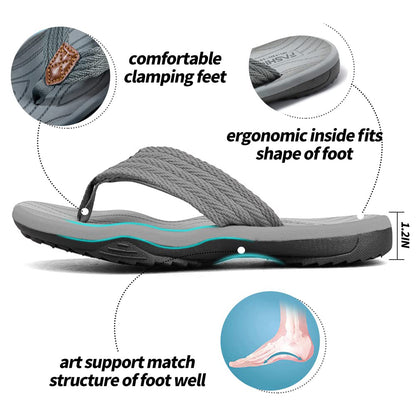 Men’s Arch Support Flip Flops – Comfortable Non-Slip Beach Sandals