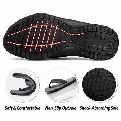 Men’s Arch Support Flip Flops – Comfortable Non-Slip Beach Sandals