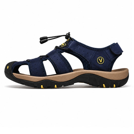 Men’s Outdoor Closed-Toe Hiking Sandals with Arch Support & Toe Protection