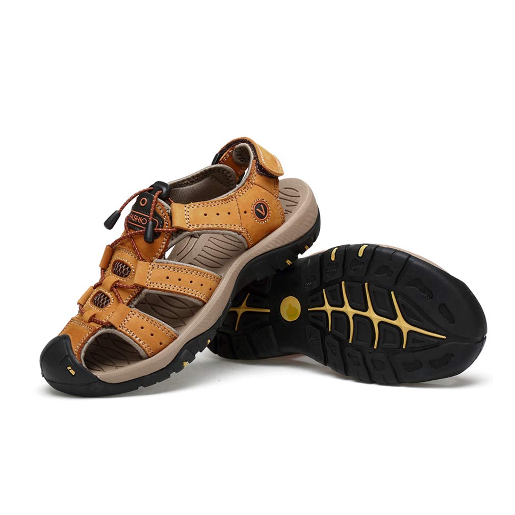 Men’s Outdoor Closed-Toe Hiking Sandals with Arch Support & Toe Protection