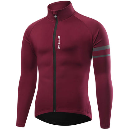 Men’s Outdoor Cycling Jacket – Windproof, Thermal Fleece, Reflective Coat for Autumn & Winter