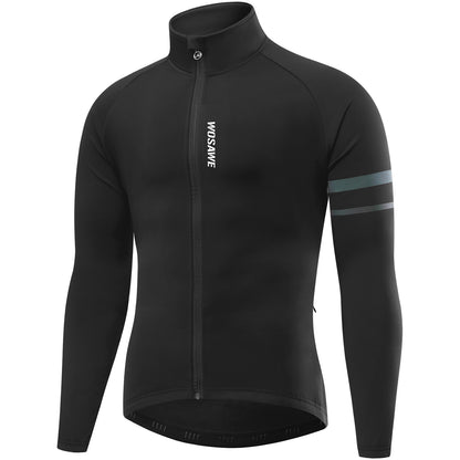 Men’s Outdoor Cycling Jacket – Windproof, Thermal Fleece, Reflective Coat for Autumn & Winter