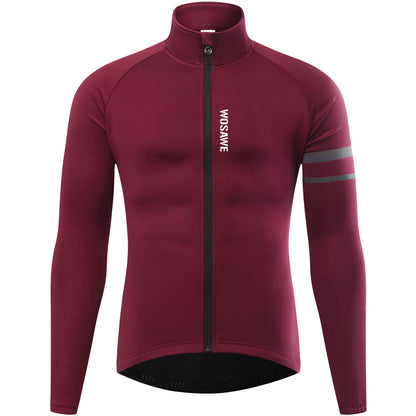 Men’s Outdoor Cycling Jacket – Windproof, Thermal Fleece, Reflective Coat for Autumn & Winter