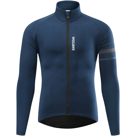 Men’s Outdoor Cycling Jacket – Windproof, Thermal Fleece, Reflective Coat for Autumn & Winter