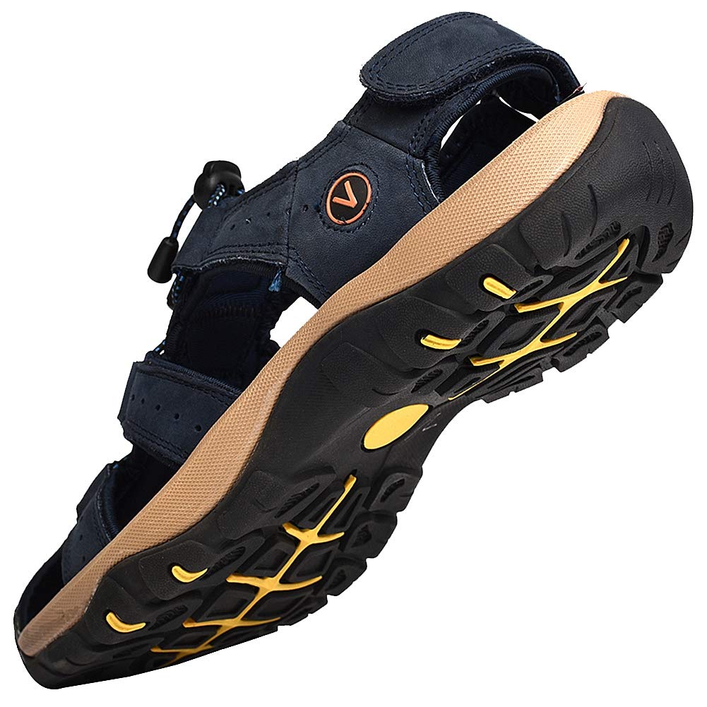 Men’s Outdoor Hiking Sandals with Adjustable Bungee Laces