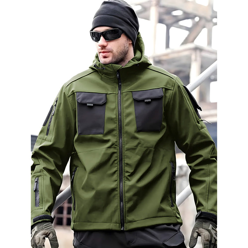 Men's Outdoor Tactical Jacket | Waterproof Hiking Jacket with Hood