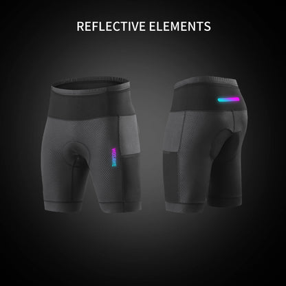 Men’s Padded Cycling Shorts with Pockets – High Waist Compression Bike Shorts