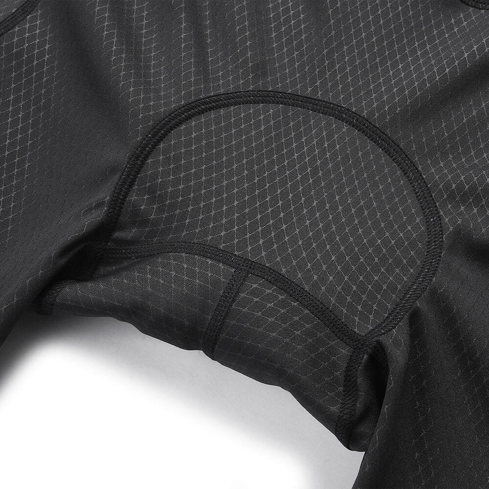 Men’s Padded Cycling Shorts with Pockets – High Waist Compression Bike Shorts