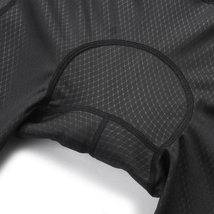 Men’s Padded Cycling Shorts with Pockets – High Waist Compression Bike Shorts