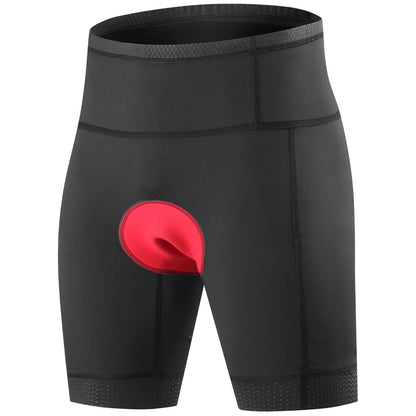 Men’s Padded Cycling Shorts with Pockets – High Waist Compression Bike Shorts