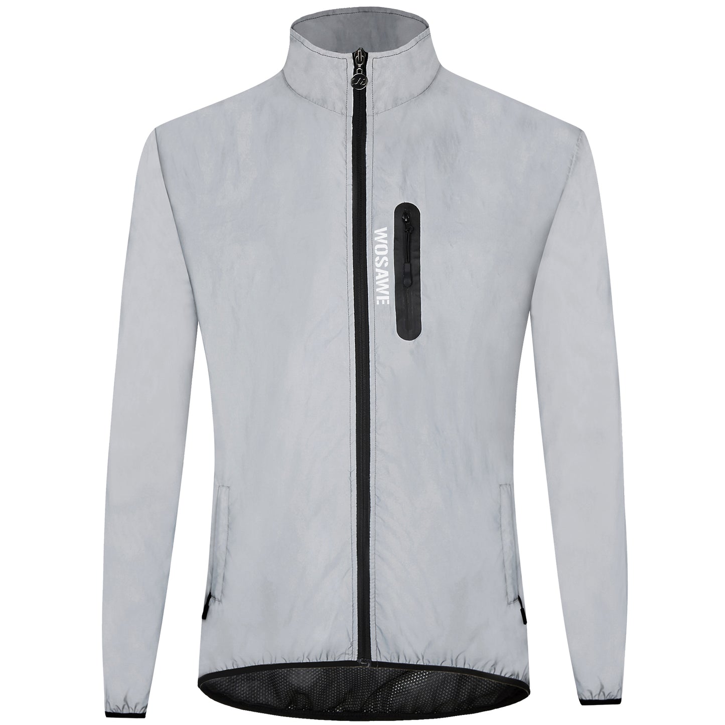Men’s Reflective Cycling Jacket – Night Safety Windbreaker, Lightweight MTB Sport Coat