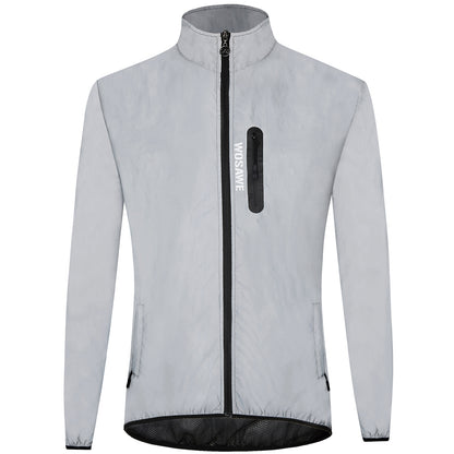 Men’s Reflective Cycling Jacket – Night Safety Windbreaker, Lightweight MTB Sport Coat